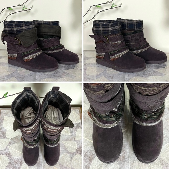 MUK LUKS® Nikki 3-in-1 Belted Sweater Wrap Water Resistant Faux Suede Boots - Picture 4 of 16